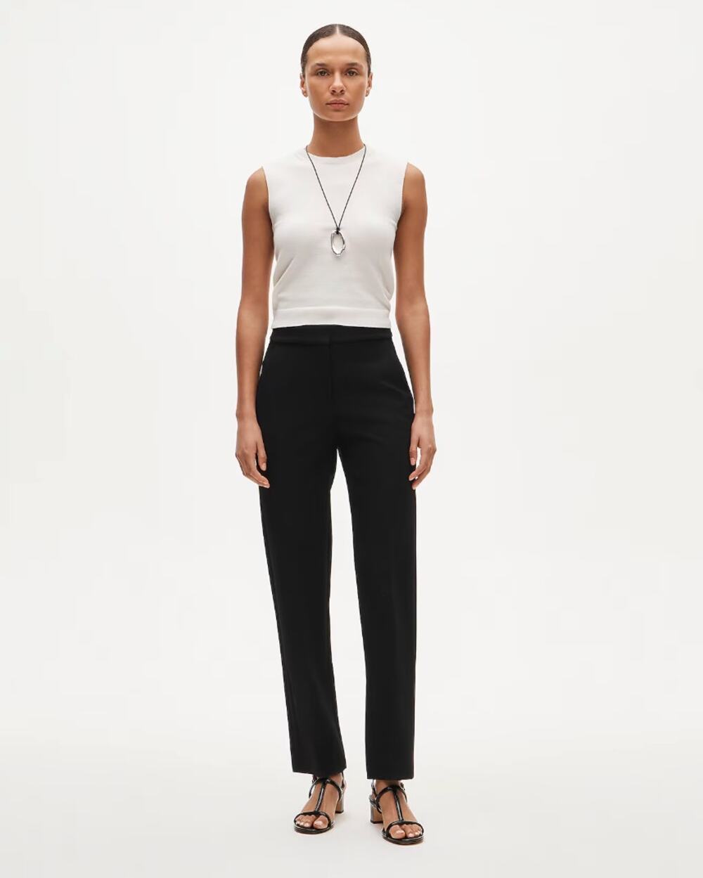 J.Crew Kate Black Trouser Pants 10 Straight Leg Professional Office Wear